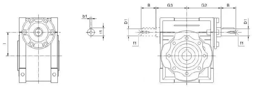 Ep Nrv F Single Solid Shaft Input Worm Gearbox